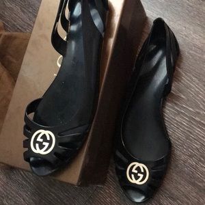 Authentic Black Gucci sandals